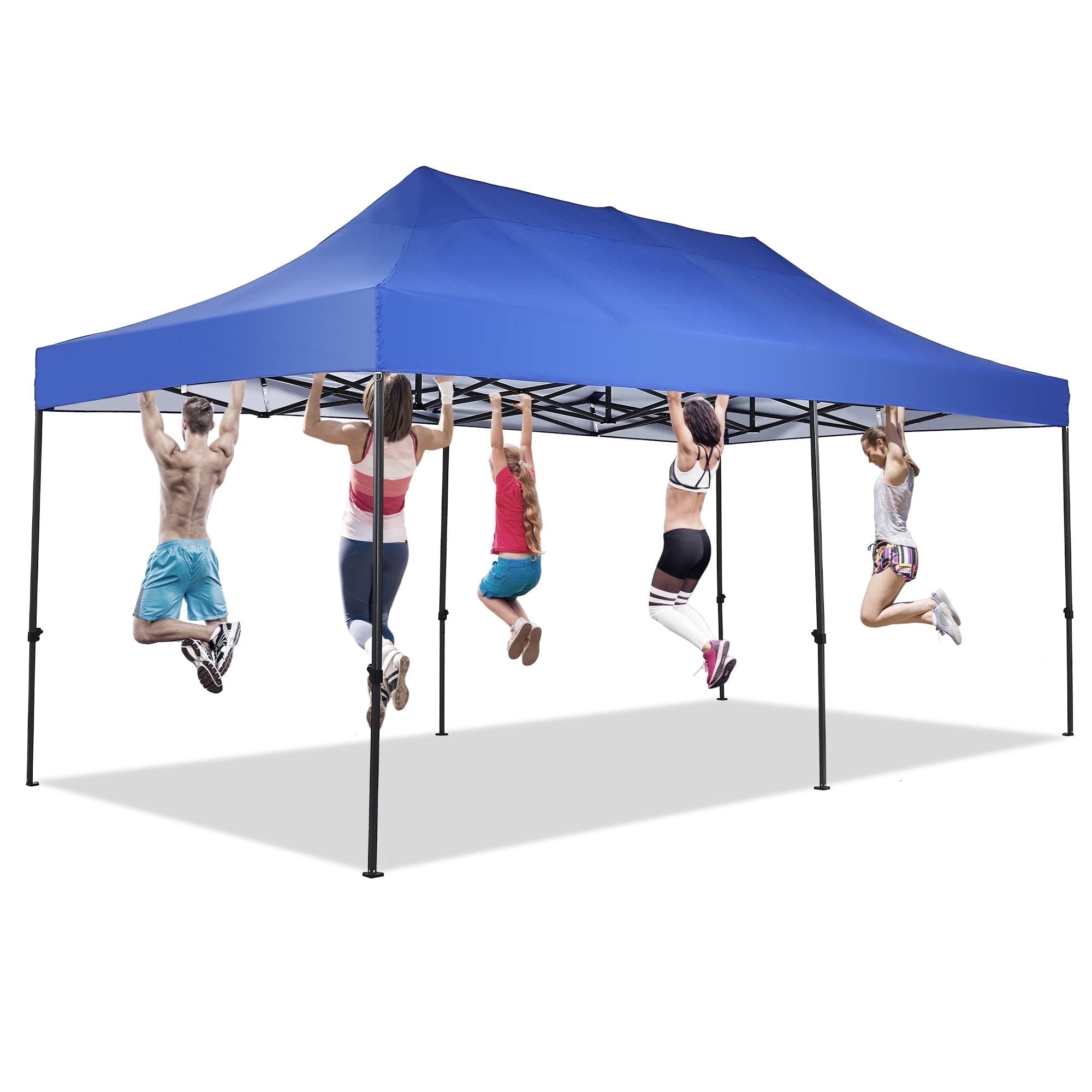 Ainfox 5-Piece Sidewalls for 10x20 Pop Up Canopy Tent, 420D Oxford PVC Waterproof Sun Shade Privacy Walls with Windows & Zippers, White