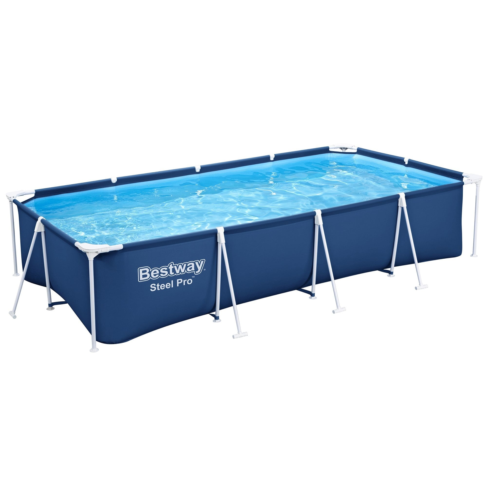 Bestway Steel Pro Rectangle Above Ground Pool Set, 12' x 6'7 x 26