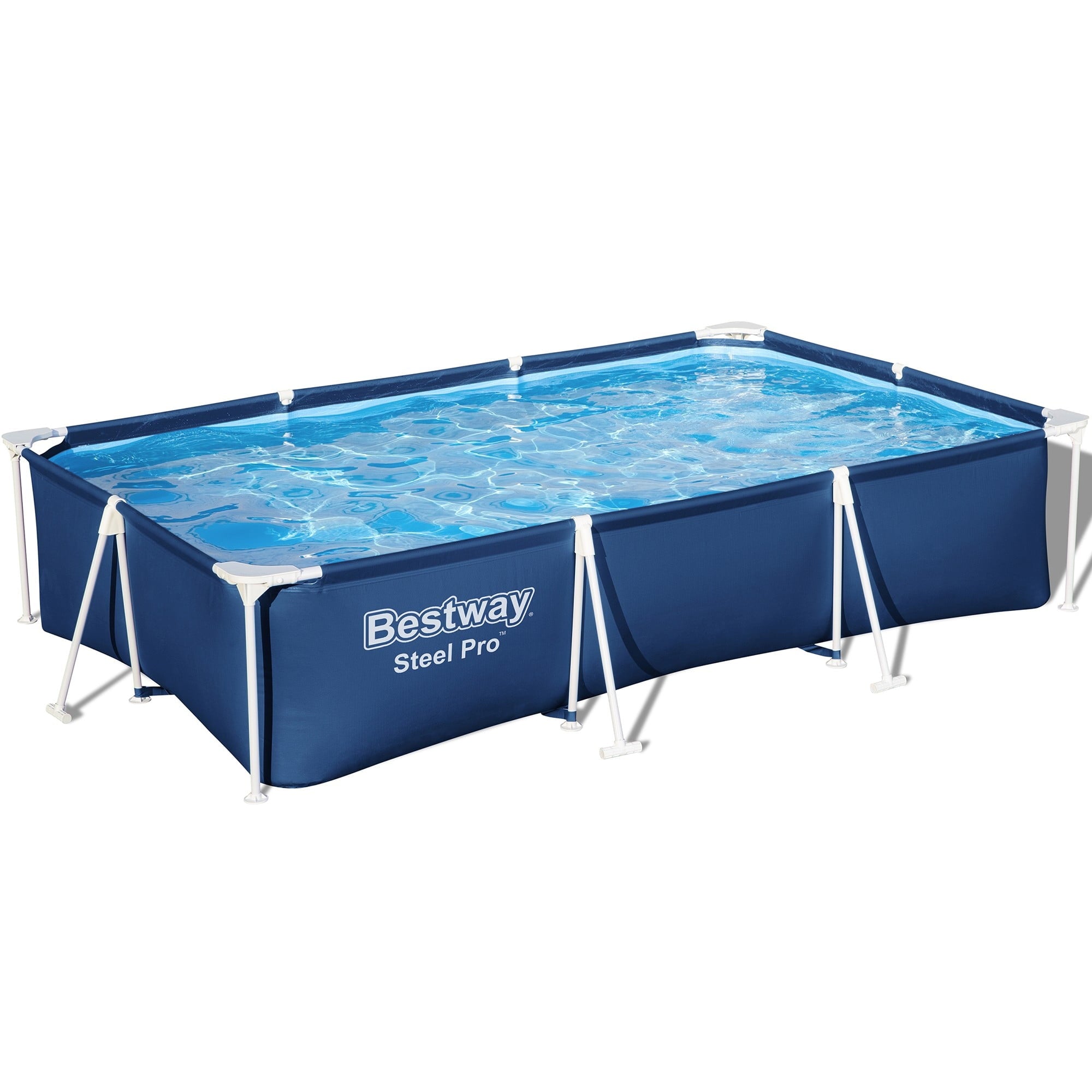 Bestway Steel Pro Rectangle Above Ground Pool Set, 12' x 6'7 x 26
